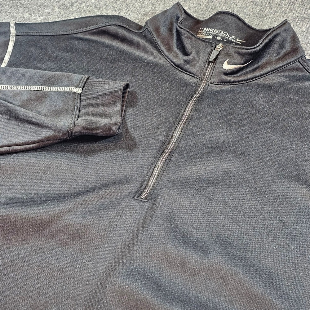 Nike Golf Therma-FIT Mens XL Black 1/4 Zip Pullover Sweatshirt 416574-010
